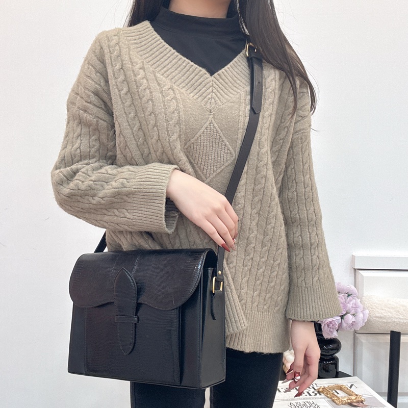 YSL 黑色鱷魚皮 斜挎包 vintage 中古 二手-4