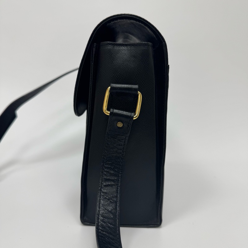 YSL 黑色鱷魚皮 斜挎包 vintage 中古 二手-7