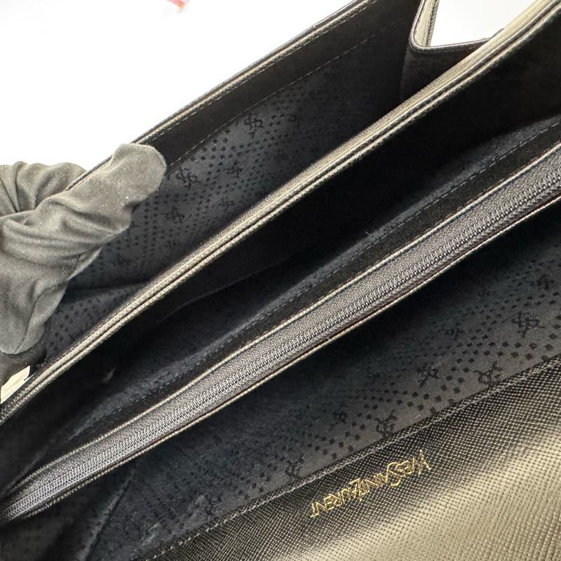 YSL 黑色鱷魚皮 斜挎包 vintage 中古 二手-19