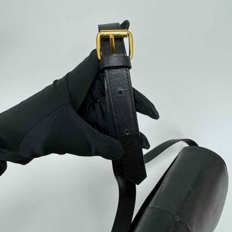 YSL 黑色鱷魚皮 斜挎包 vintage 中古 二手-23