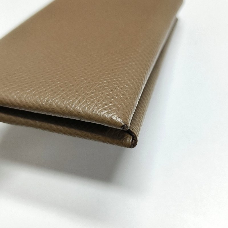 HERMES Calvi大象灰Epsom牛皮卡包銀色五金Y刻-8