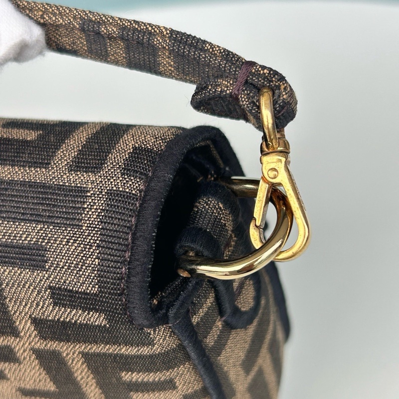 Fendi芬迪老花迷你法棍手提斜挎包-7