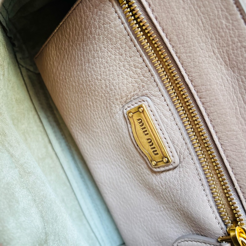 miu miu 乾燥玫瑰粉色 手提包 機車包-7