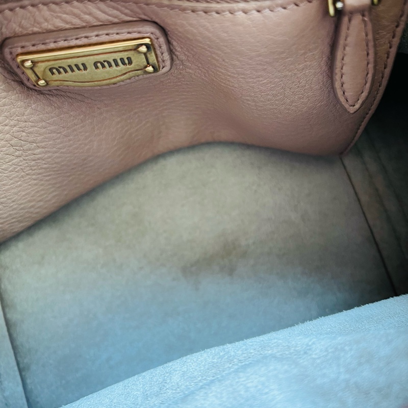 miu miu 乾燥玫瑰粉色 手提包 機車包-8