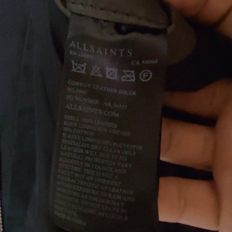 UK8 US4 EU36  ALLSIANTS女版騎士皮衣-4