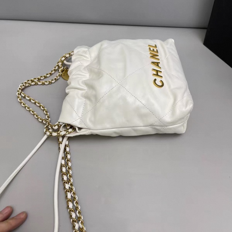 Chanel香奈兒 22bag迷你白金全皮包 芯片款-2