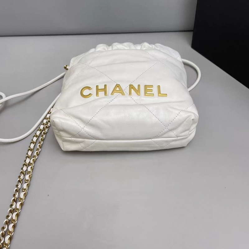 Chanel香奈兒 22bag迷你白金全皮包 芯片款-3