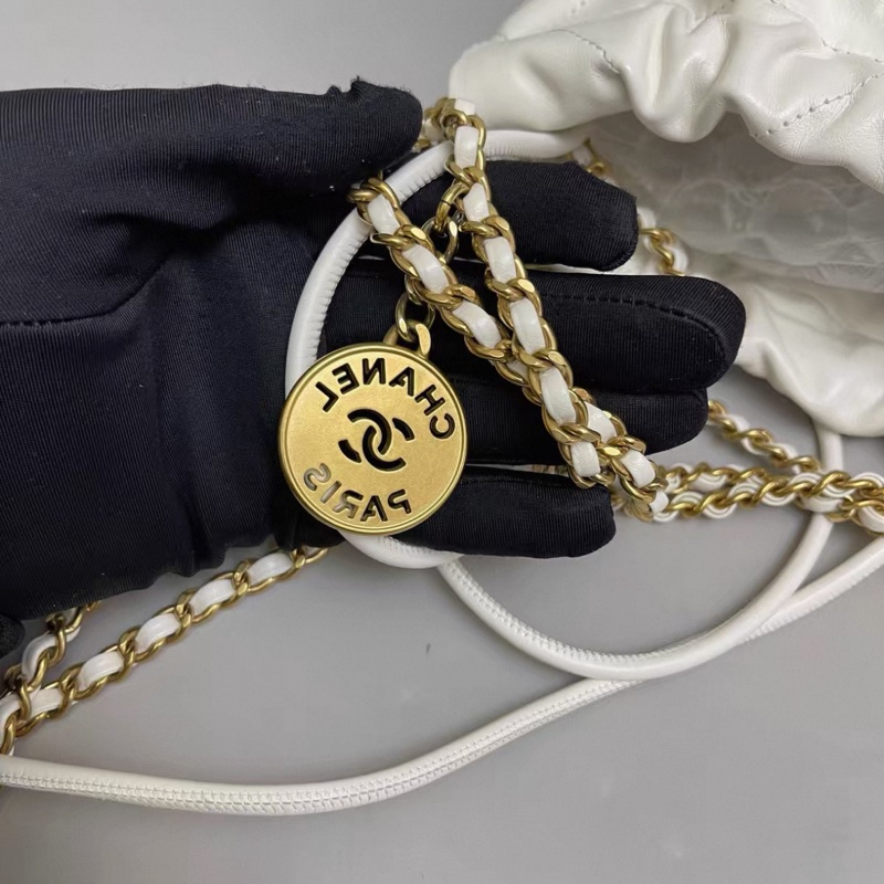 Chanel香奈兒 22bag迷你白金全皮包 芯片款-5