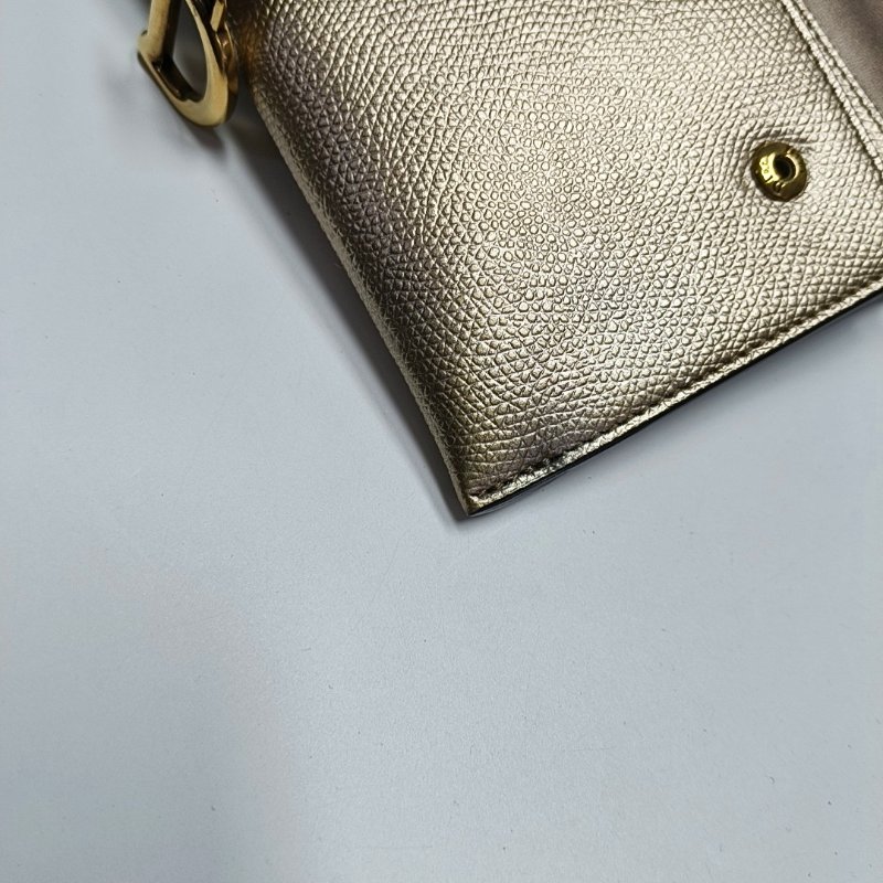 DIOR Saddle香檳色牛皮馬鞍包單肩包斜挎包金色五金可拆卸肩帶配件齊全-9