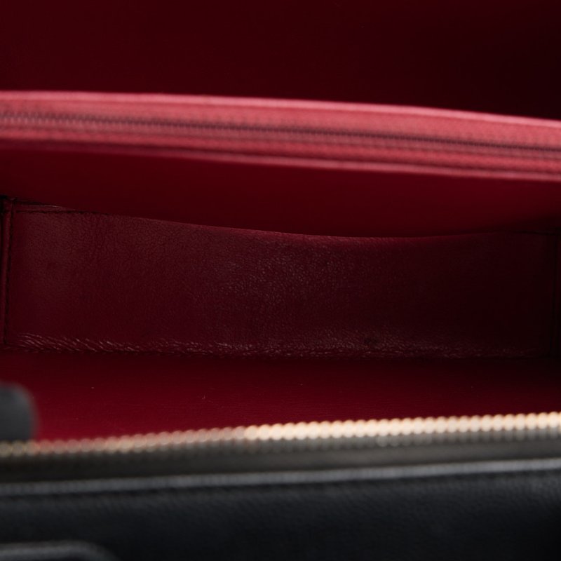 二手Chanel vanity中號荔枝皮相機包/黑-21