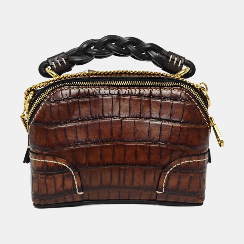 Chloe Daria迷你棕色牛皮單肩包-4