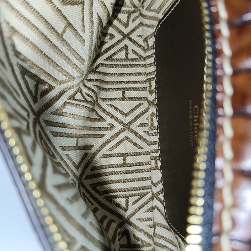 Chloe Daria迷你棕色牛皮單肩包-6