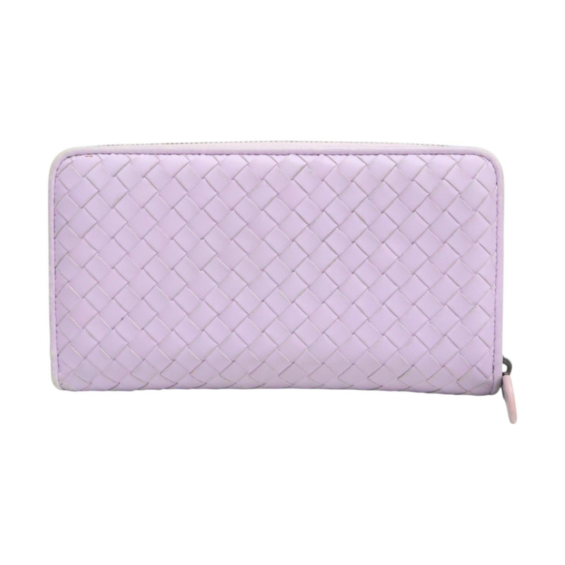 紫色 牛皮編織 拉鍊 長夾【BOTTEGA VENETA BV 寶緹嘉】 114076-1