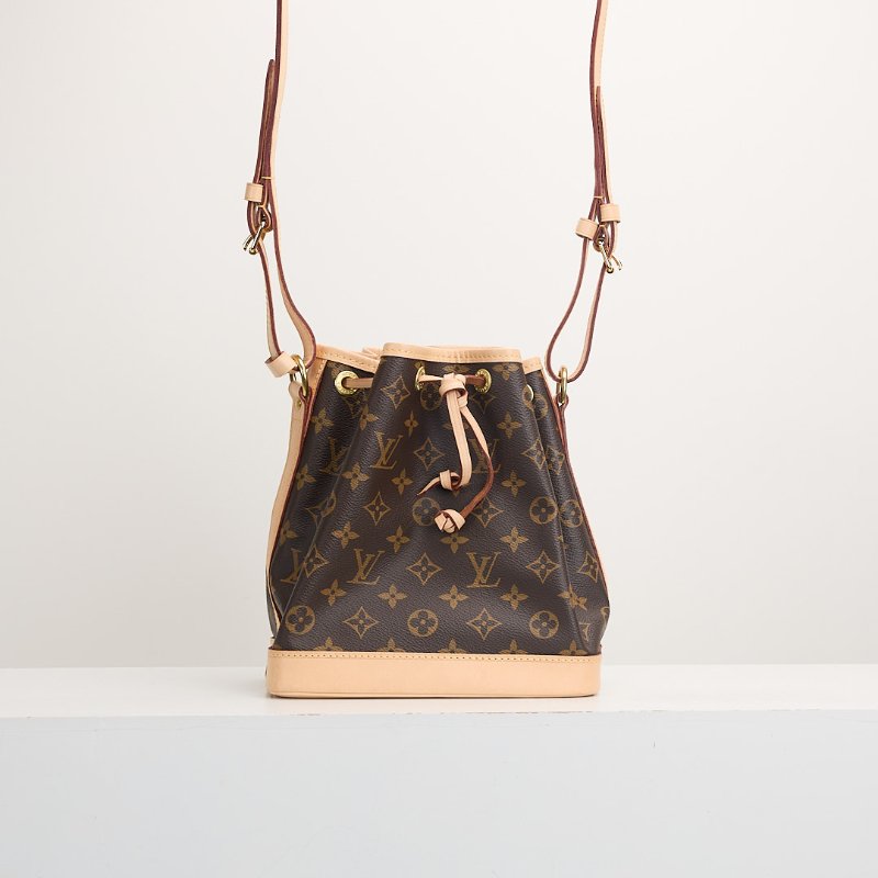 二手Lv Noe BB 老花水桶包/晶片款-0