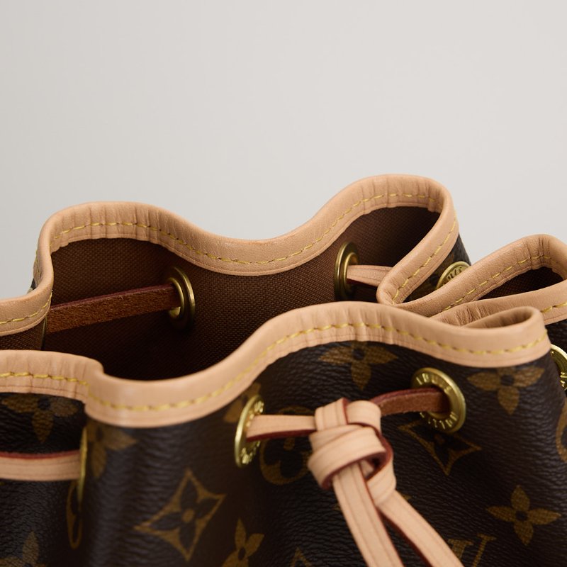 二手Lv Noe BB 老花水桶包/晶片款-17