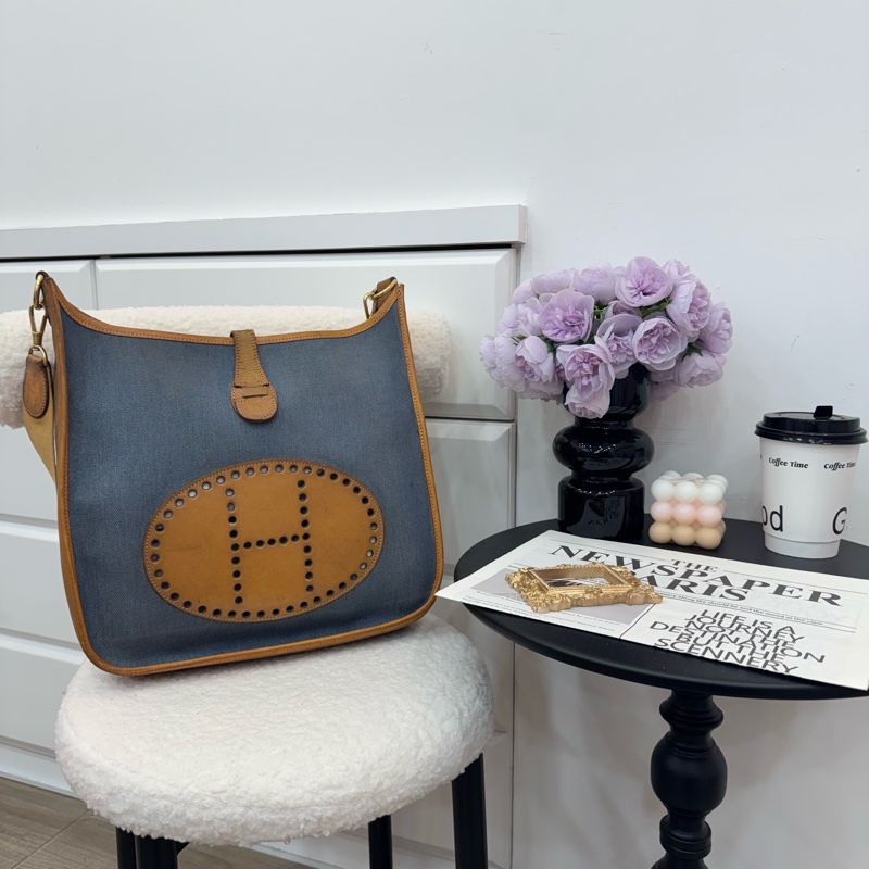Hermès Evelyne牛仔帆布包 vintage  二手 中古-1