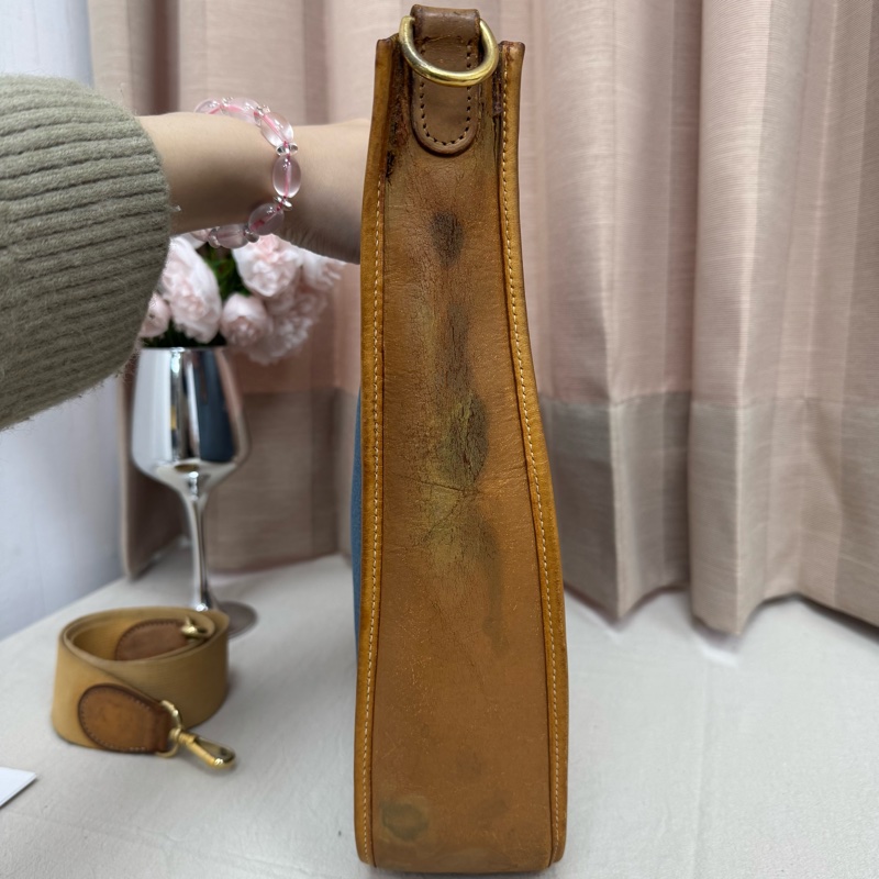 Hermès Evelyne牛仔帆布包 vintage  二手 中古-9