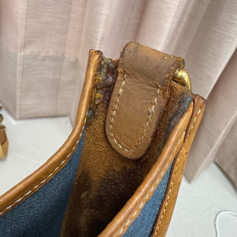 Hermès Evelyne牛仔帆布包 vintage  二手 中古-19