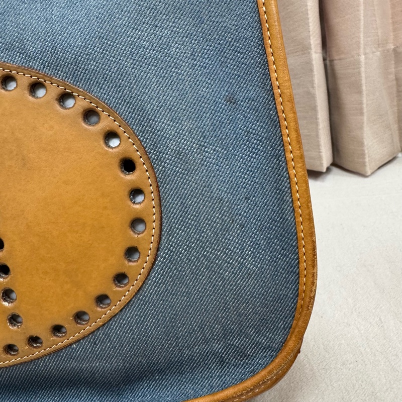 Hermès Evelyne牛仔帆布包 vintage  二手 中古-20