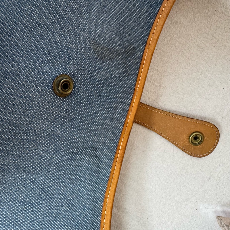 Hermès Evelyne牛仔帆布包 vintage  二手 中古-25