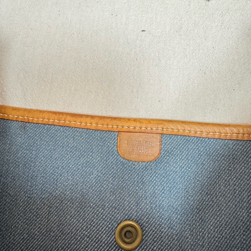 Hermès Evelyne牛仔帆布包 vintage  二手 中古-28