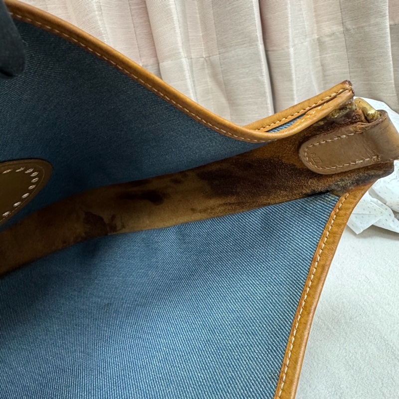 Hermès Evelyne牛仔帆布包 vintage  二手 中古-29