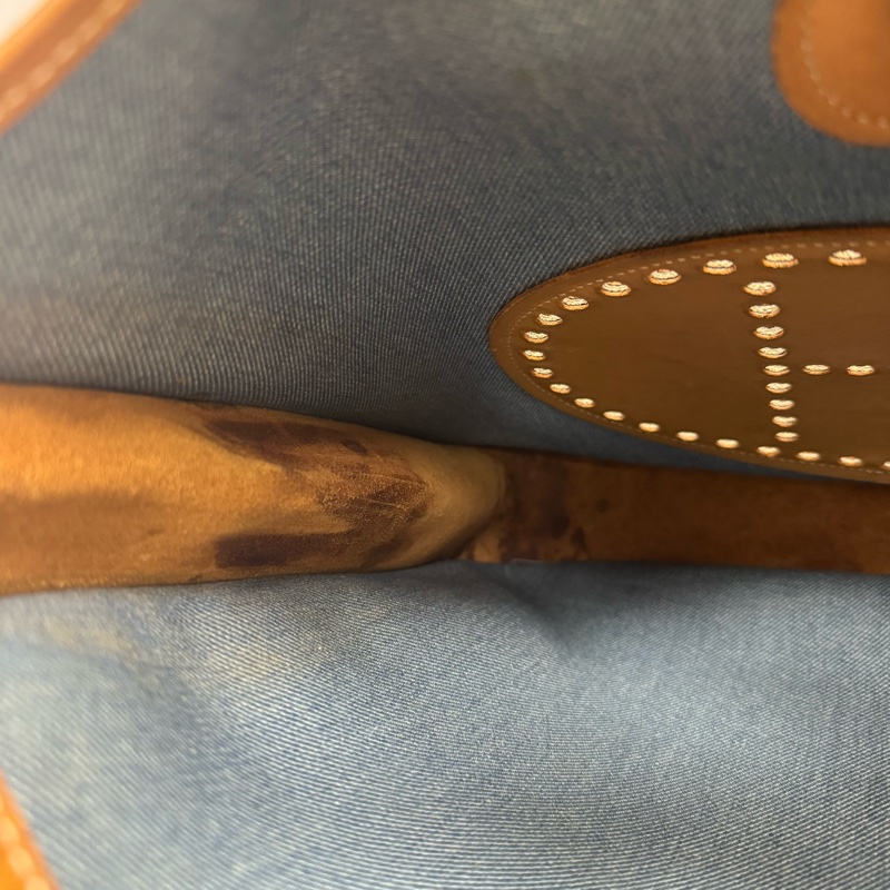 Hermès Evelyne牛仔帆布包 vintage  二手 中古-30