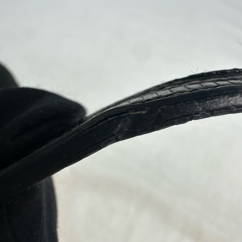 Gucci Flora Pochette Mini 中古蜥蜴皮緞面花卉琉璃小蜜蜂麻將包-11