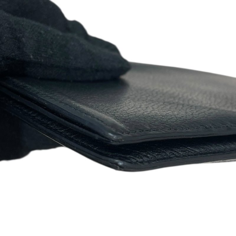 HERMES 愛馬仕 長夾 皮革 黑色-8