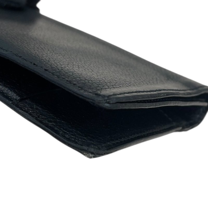 HERMES 愛馬仕 長夾 皮革 黑色-9