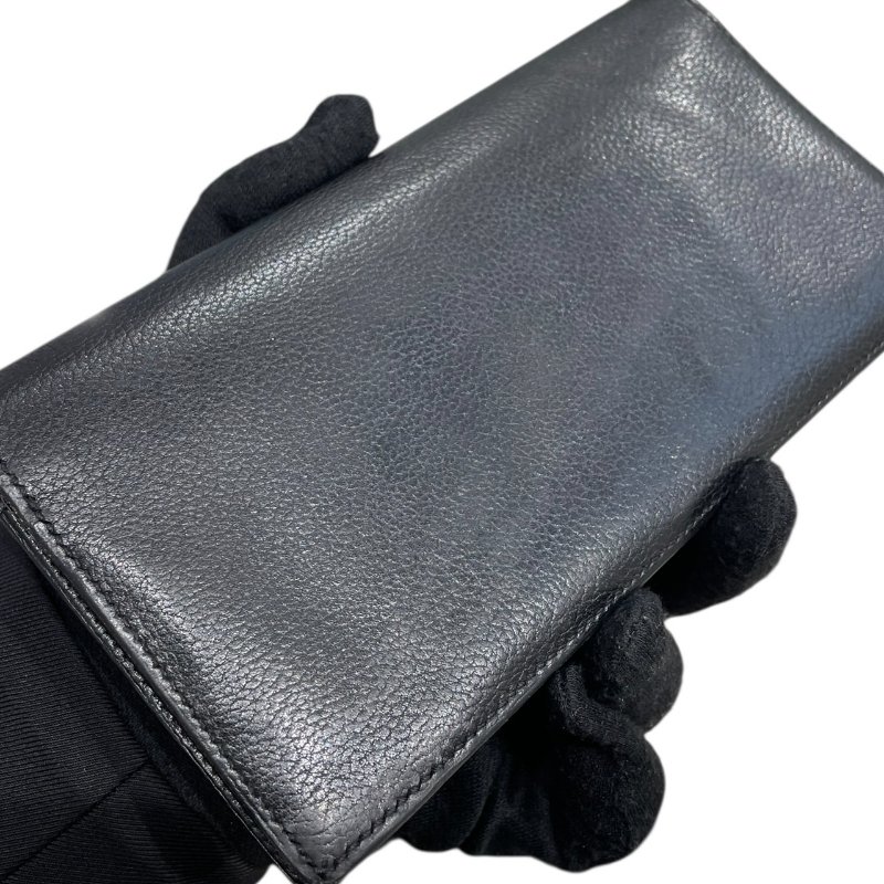 HERMES 愛馬仕 長夾 皮革 黑色-12