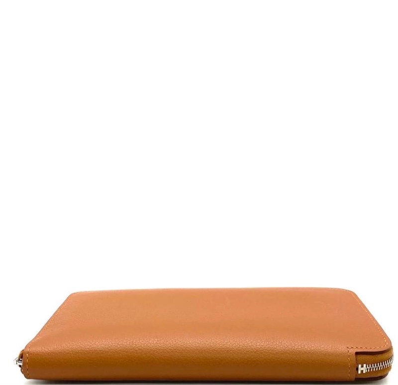 Hermes 愛馬仕 絲巾長夾/金棕色/W刻/全新美品-2