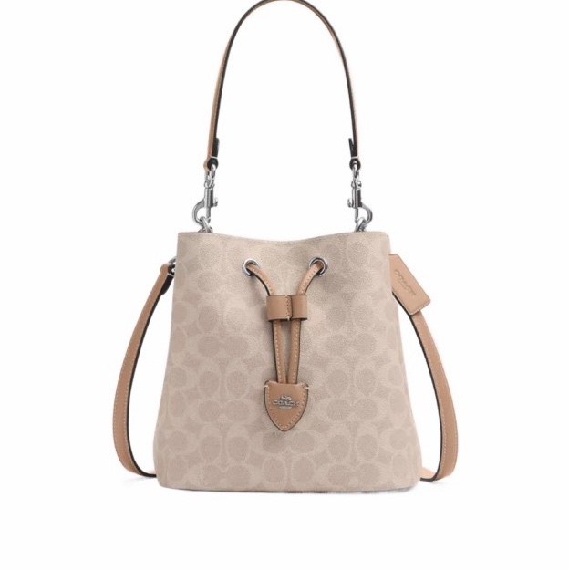 Coach 女士 Rowan 標誌性帆布水桶包均碼碼22cm*14cm*22cm-0