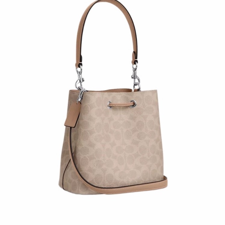 Coach 女士 Rowan 標誌性帆布水桶包均碼碼22cm*14cm*22cm-1