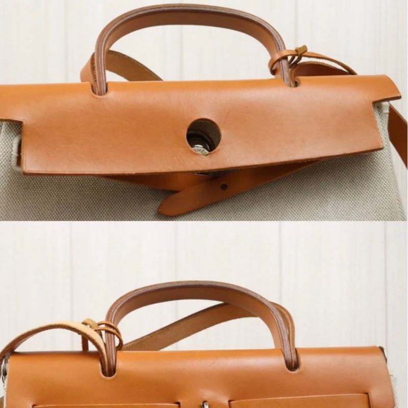 「JL精品代購」9新 Hermes 愛馬仕 herbag 兩包可替換-7