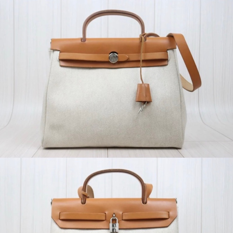 「JL精品代購」9新 Hermes 愛馬仕 herbag 兩包可替換-16