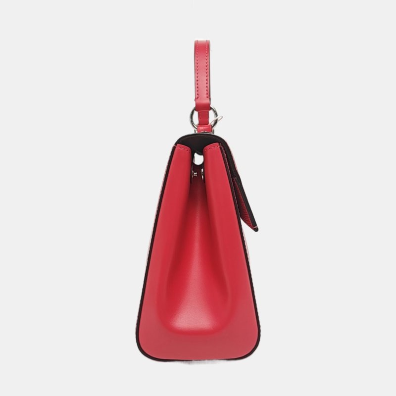 LOUIS VUITTON CLUNY BB橘粉色EPI牛皮水波紋克魯尼單肩包銀色五金可拆卸肩帶-3