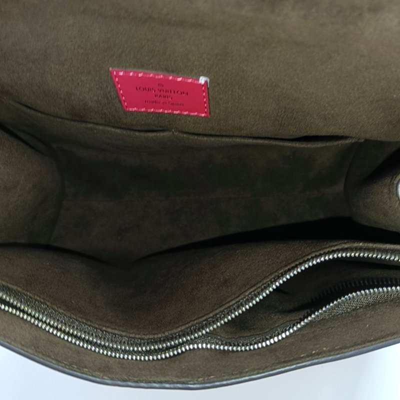 LOUIS VUITTON CLUNY BB橘粉色EPI牛皮水波紋克魯尼單肩包銀色五金可拆卸肩帶-6