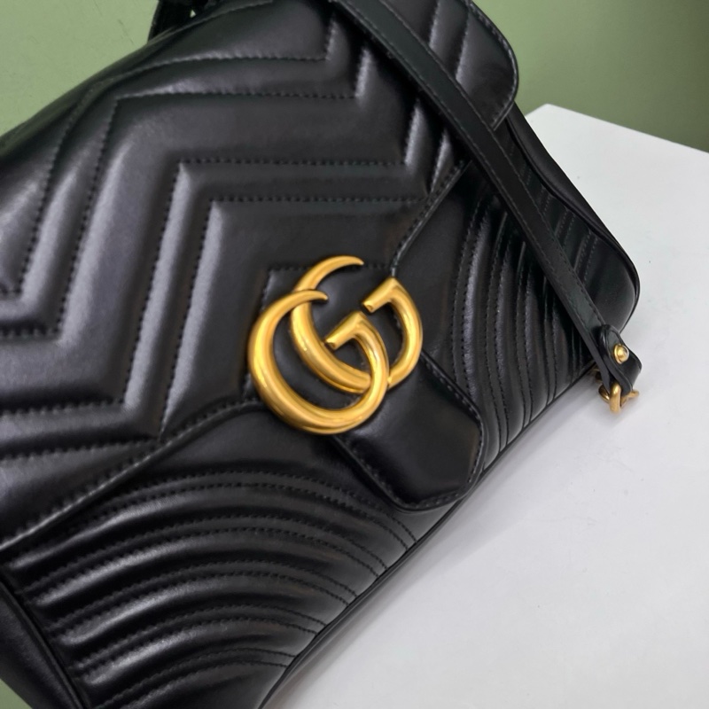 Gucci黑金marmont郵差包-4