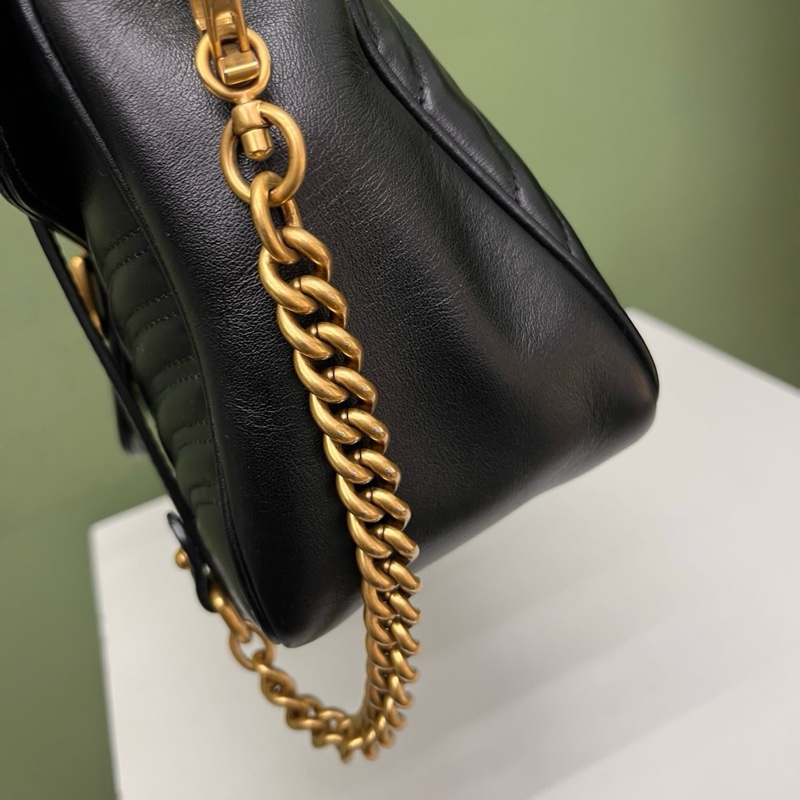 Gucci黑金marmont郵差包-5