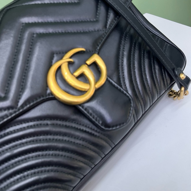 Gucci黑金marmont郵差包-6