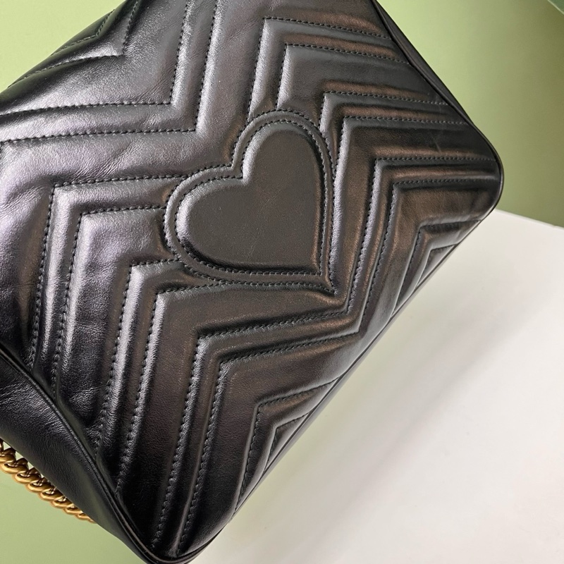 Gucci黑金marmont郵差包-7