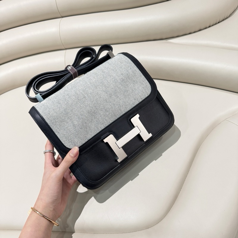 Hermes愛馬仕 黑銀constance康康-0