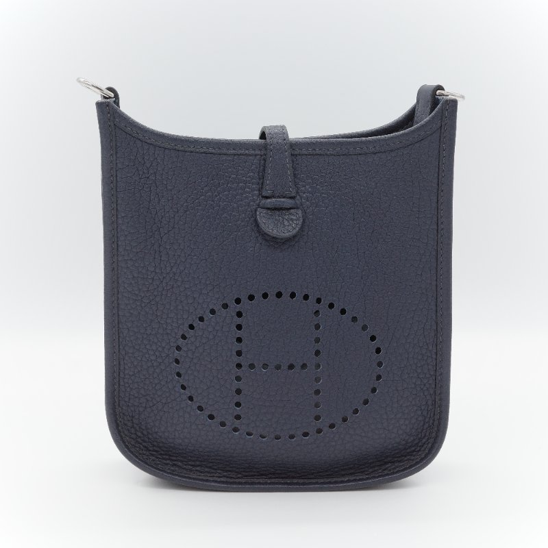 Hermès 愛馬仕  Mini Evelyne 16 Amazone  深藍色 小牛皮 斜背包-1