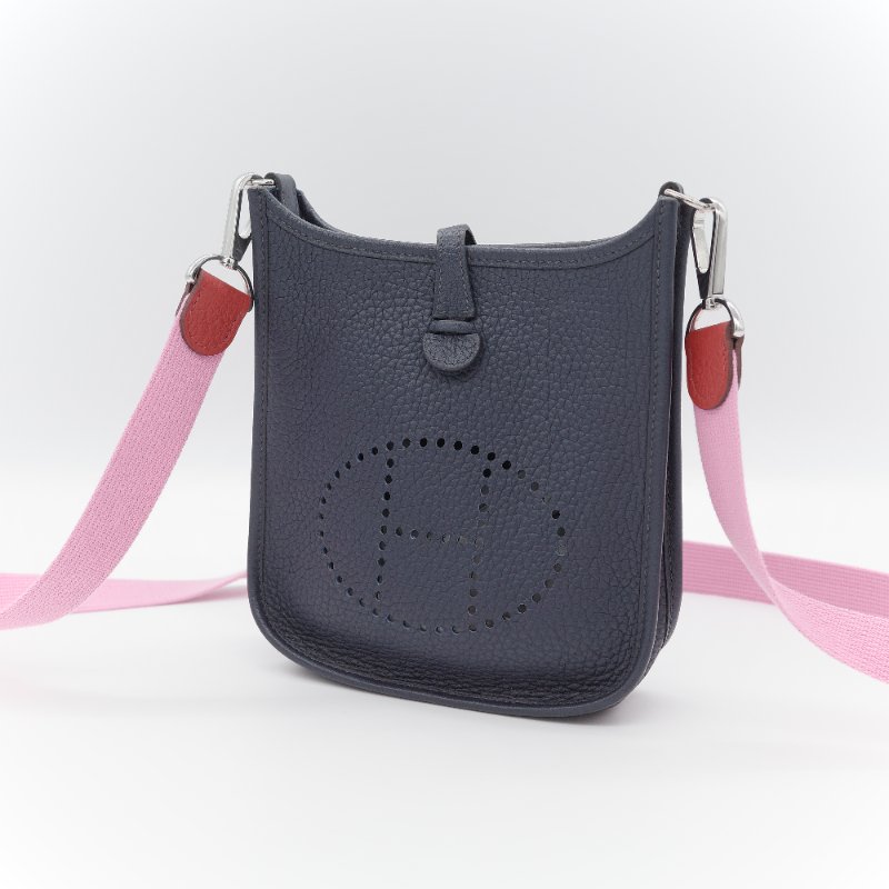 Hermès 愛馬仕  Mini Evelyne 16 Amazone  深藍色 小牛皮 斜背包-4