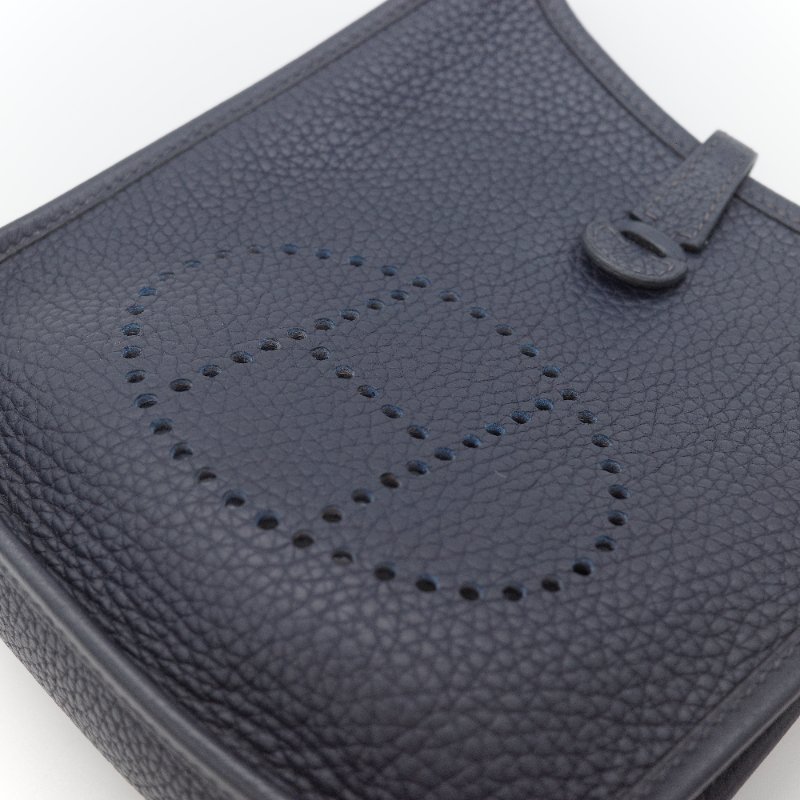 Hermès 愛馬仕  Mini Evelyne 16 Amazone  深藍色 小牛皮 斜背包-6