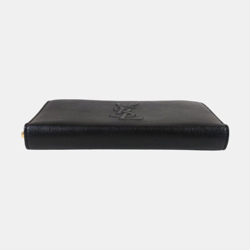 YSL BELLE JOUR黑色牛皮錢包金色五金-5