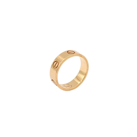 CARTIER LOVE18K金寬版戒指18K玫瑰金54玫瑰金