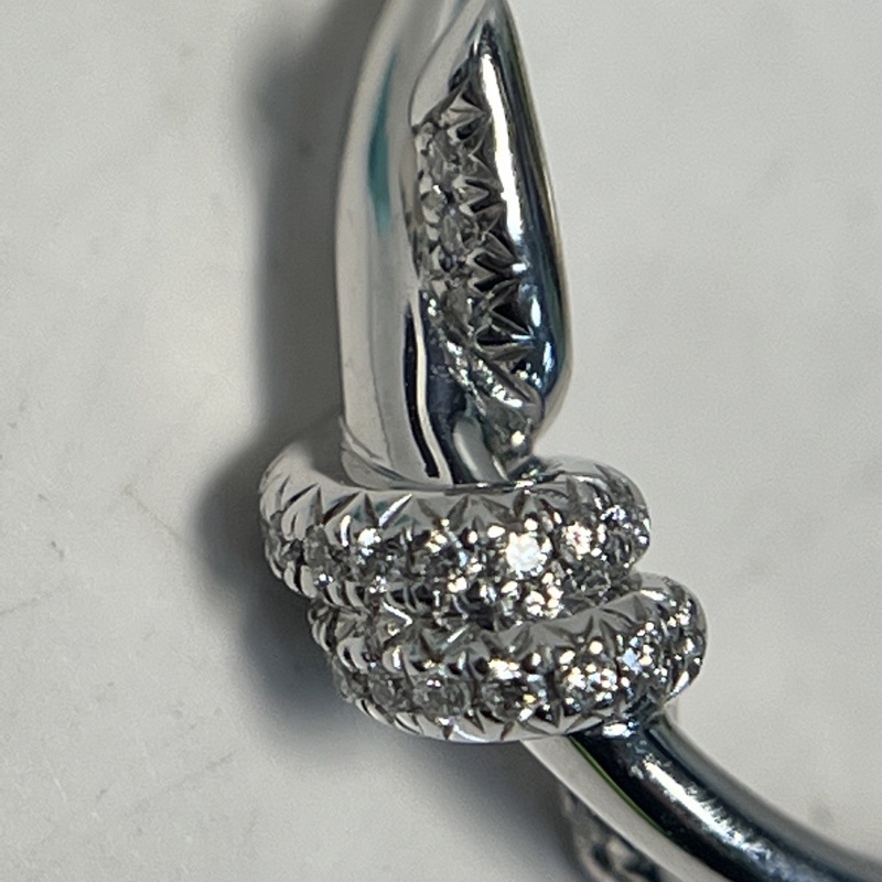 TIFFANY&CO 白金TiffanyKnot雙打結式戒指半鑽51-4
