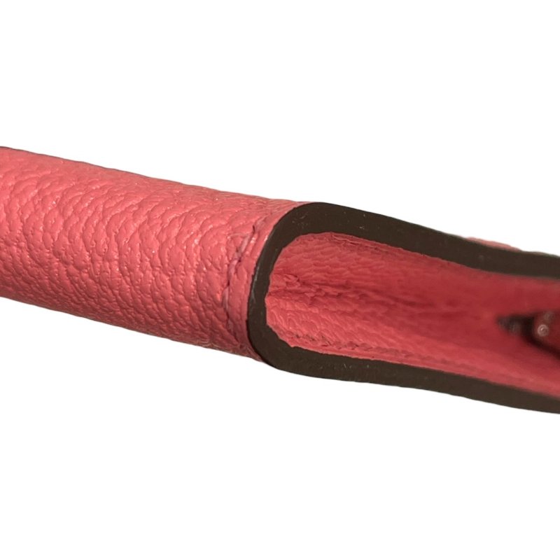 HERMES 愛馬仕 REMIX ID L字拉鍊零錢包 山羊皮 粉色 銀釦-9